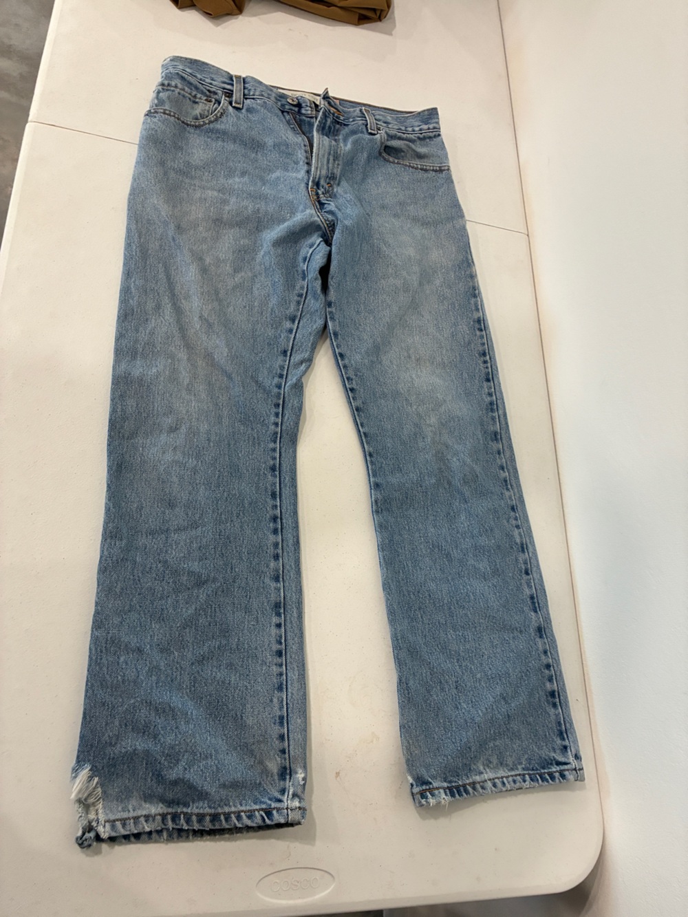 Vintage Levi’s 517 Boot Cut Jeans Mens 33X30 Light Wash Distressed Denim